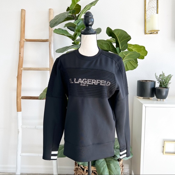 Karl Lagerfeld Other - Karl Lagerfeld Paris Paneled Logo Graphic Black White Sweatshirt